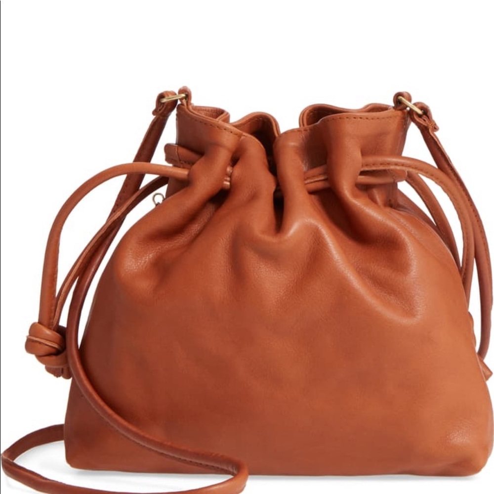 Clare V Petit Henri Leather Bucket Bag